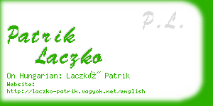 patrik laczko business card