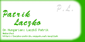 patrik laczko business card
